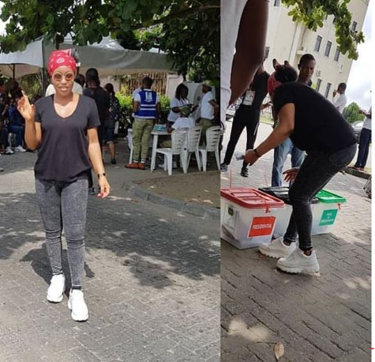 #NigeriaDecides: Tinubu, Falz, Toke Makinwa; 20?photos of your favorite politicians and celebrities at the polling booth