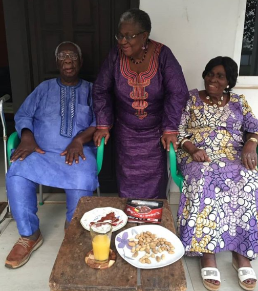 Former Finance Minister, Ngozi Okonjo-Iweala, shares photo with her parents