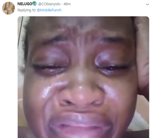 Video: Nigerian lady weeps following President Buhari