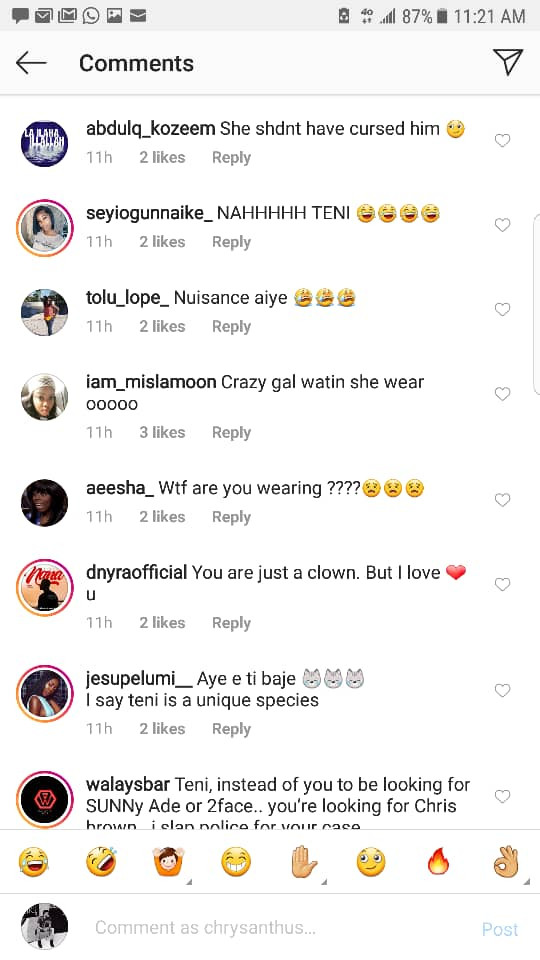 Singer, Teni gets criticized by Nigerians for insulting a foreigner in Yoruba language 