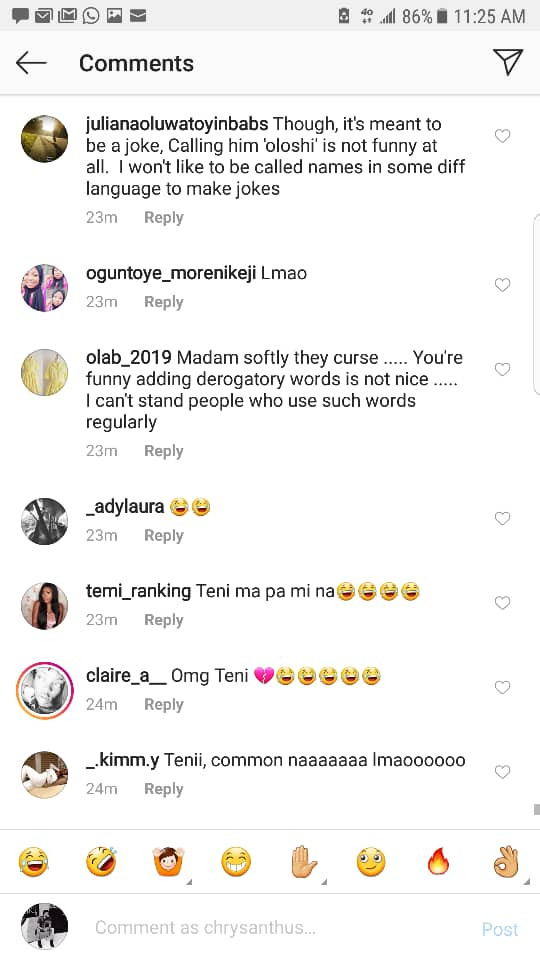 Singer, Teni gets criticized by Nigerians for insulting a foreigner in Yoruba language 