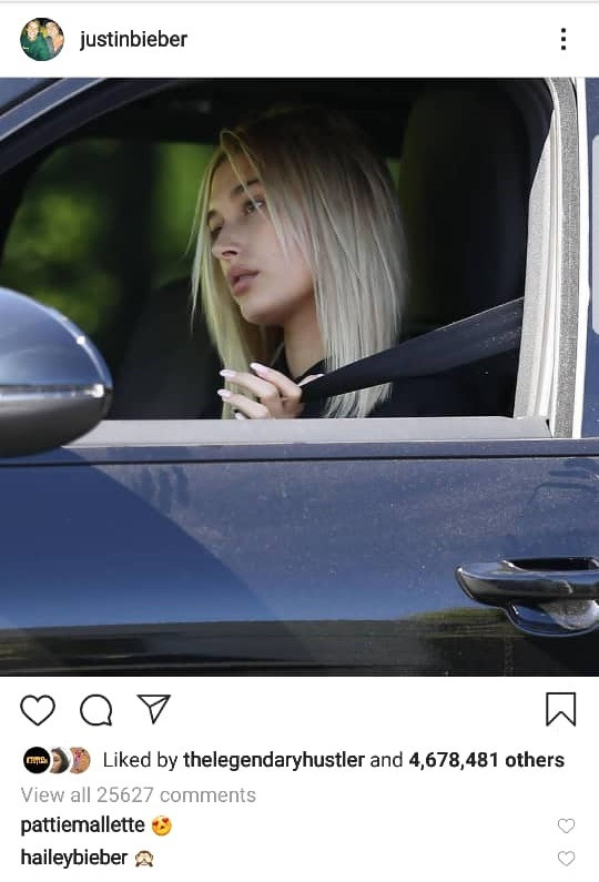 Justin Bieber floods Instagram with images of wife Hailey Baldwin amid reports their marriage is struggling (Photos)
