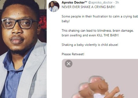 Never shake a crying baby, it could lead to blindness and brain damage- Nigerian doctor