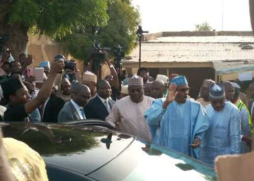 Governorship election: President Buhari and wife cast their votes at Kofar Baru polling unit in Daura