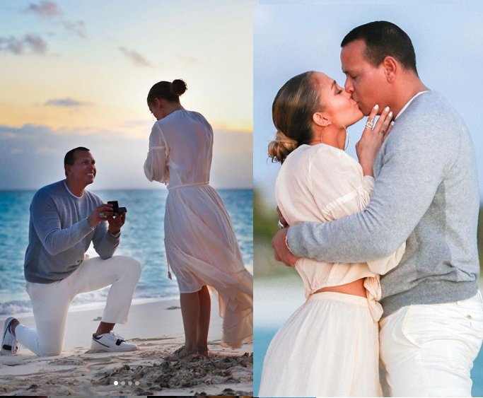 See lovely photos from the scene where Alex Rodriguez proposed to Jennifer Lopez