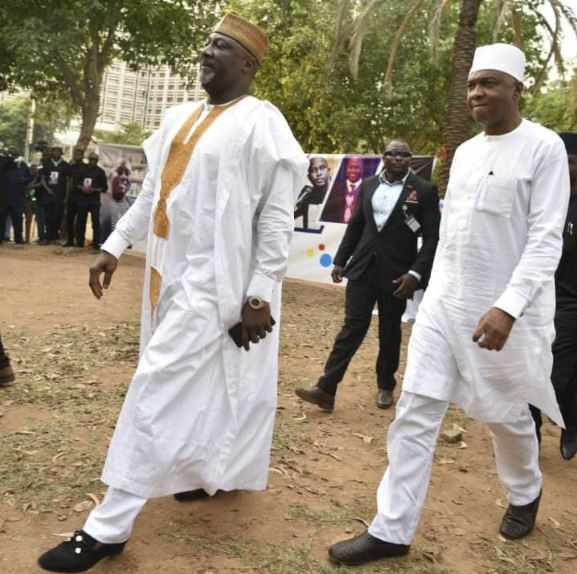 Caption this new photo of Senator Dino Melaye and Bukola Saraki