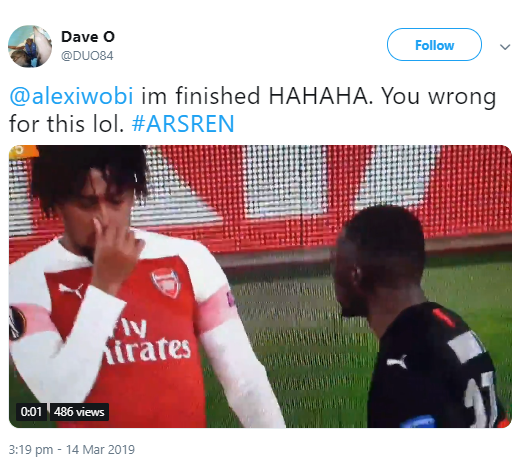 Alex Iwobi is called out for mocking a fellow black man during a match (video)