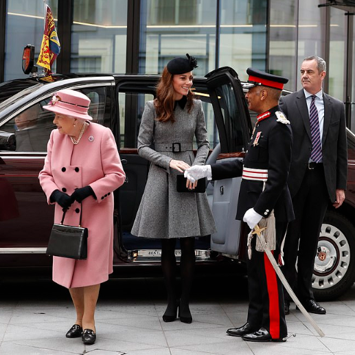 Kate Middleton joins The Queen for their first ever joint official engagement together