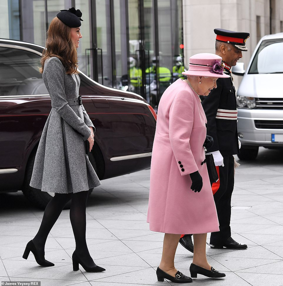 Kate Middleton joins The Queen for their first ever joint official engagement together