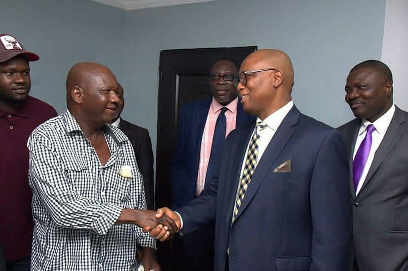 Photos: Baba Suwe meets Minister of Health, Prof Isaac Adewole