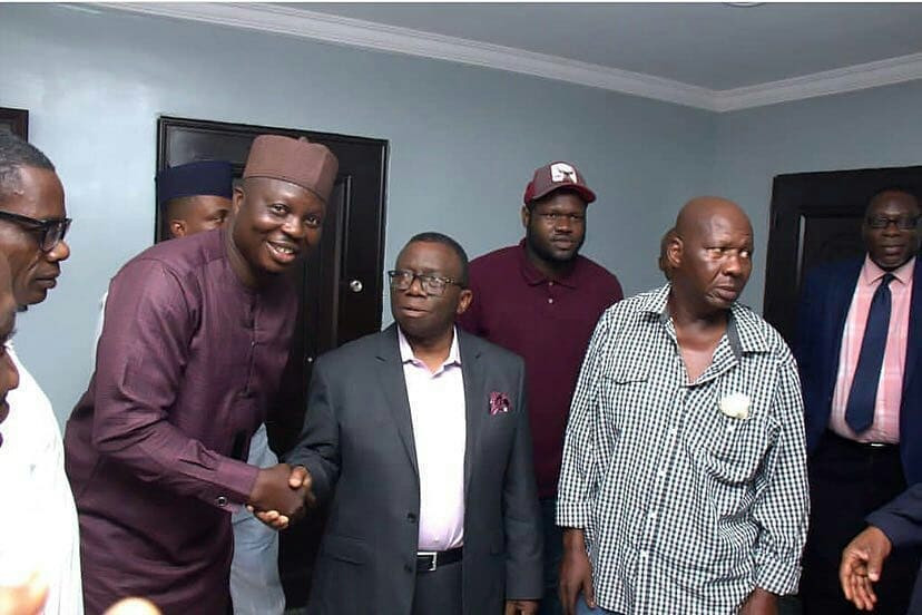 Photos: Baba Suwe meets Minister of Health, Prof Isaac Adewole