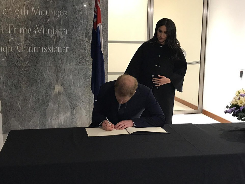 Prince Harry and Meghan Markle visit New Zealand House in London to sign condolence book following Christchurch massacre