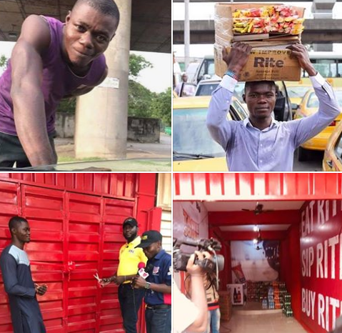 Photos: Remember the gala seller that gave most of his goods to prisoners in a van? see how his life has changed