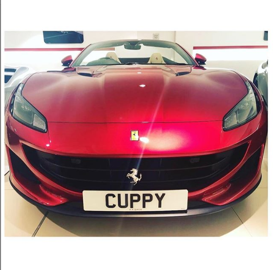 Dj Cuppy shows off new customized Ferrari (Photo)