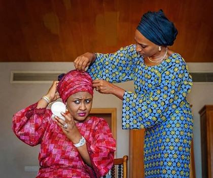 Check out this beautiful moment between Aisha Buhari and Dolapo Osinbajo