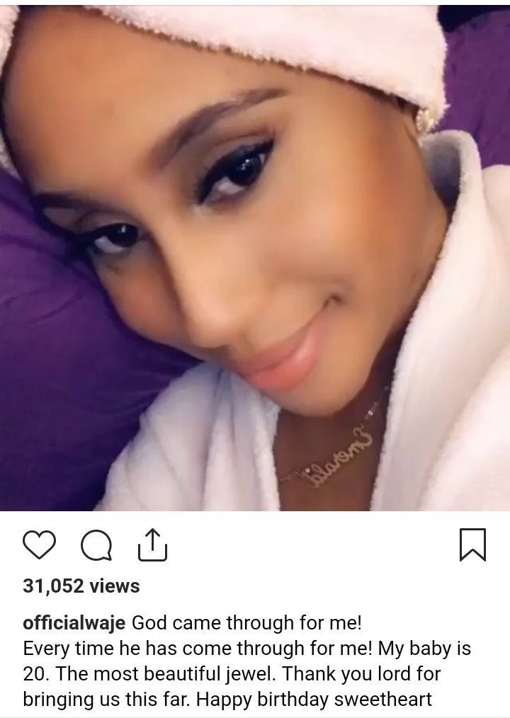 Waje celebrates her daughter as she turns 20