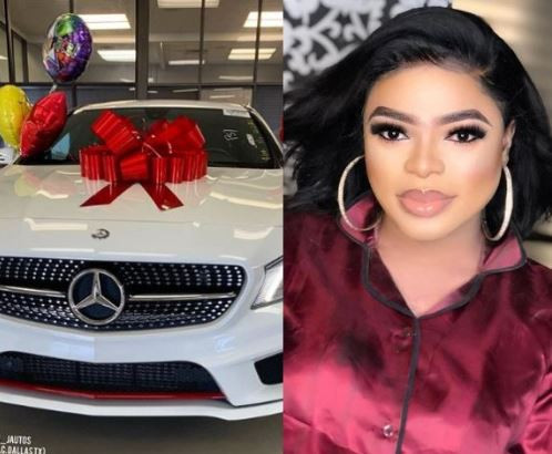 Photos: Bobrisky shows off his brand new 2016 Mercedez Benz?AMG