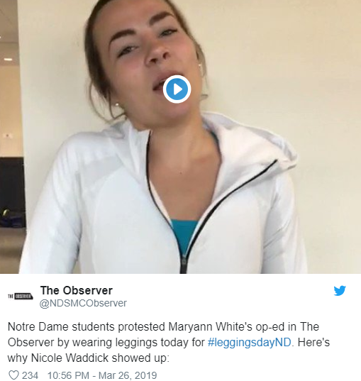 Women protest by wearing leggings after a mother with 4 sons begged them to stop wearing leggings (photos)