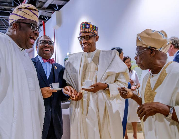 Caption this new photo of President Buhari and Obasanjo in Senegal today