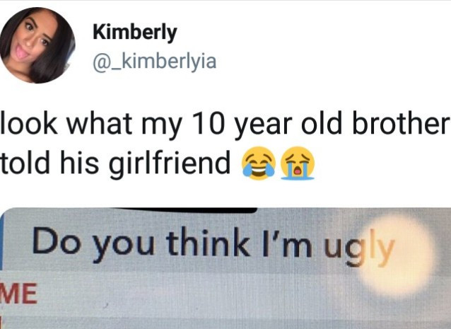 Hilarious reply from a little boy to his girlfriend who asked if she