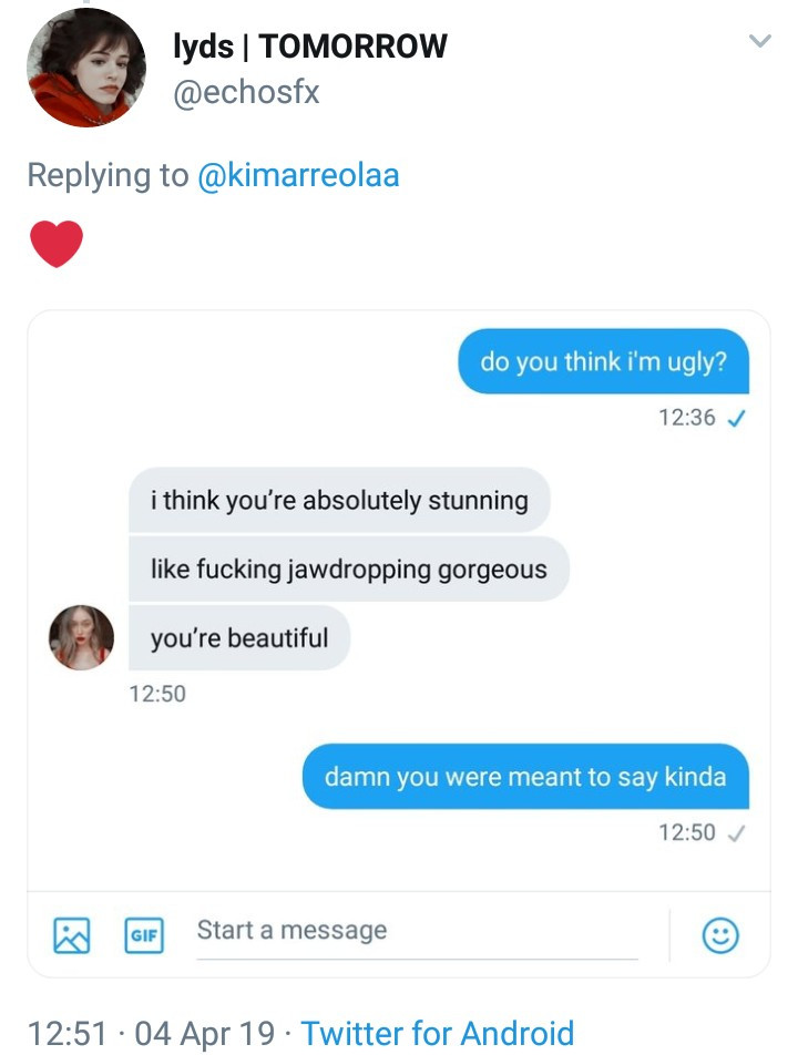 Hilarious reply from a little boy to his girlfriend who asked if she