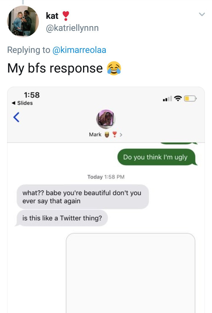 Hilarious reply from a little boy to his girlfriend who asked if she