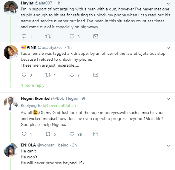 Video: Police Officer destroys phone of Delta state University student because it was expensive