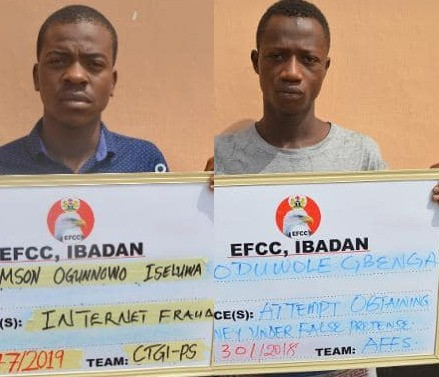 Photos: Two Internet fraudsters jailed in Ogun