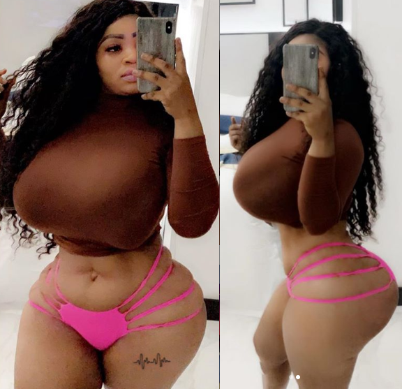Roman Goddess showcases her eye-popping assets in new photos