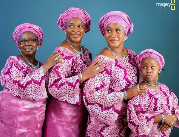 Beautiful 4 generation photo of Nigerian family