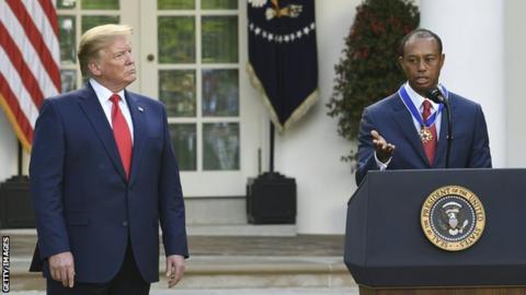 Donald Trump and Tiger Woods