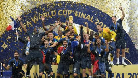 France celebrate World Cup win
