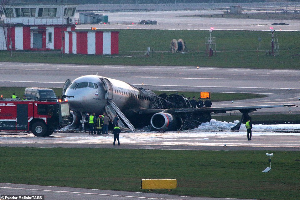 Heroic stewardess tells how she kicked open the door and pushed passengers out of burning plane as she narrates the terror 