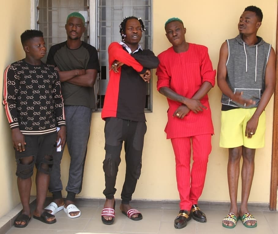Naira Marley, Zlatan, others pose for the camera as EFCC parades them following their arrest (photos)
