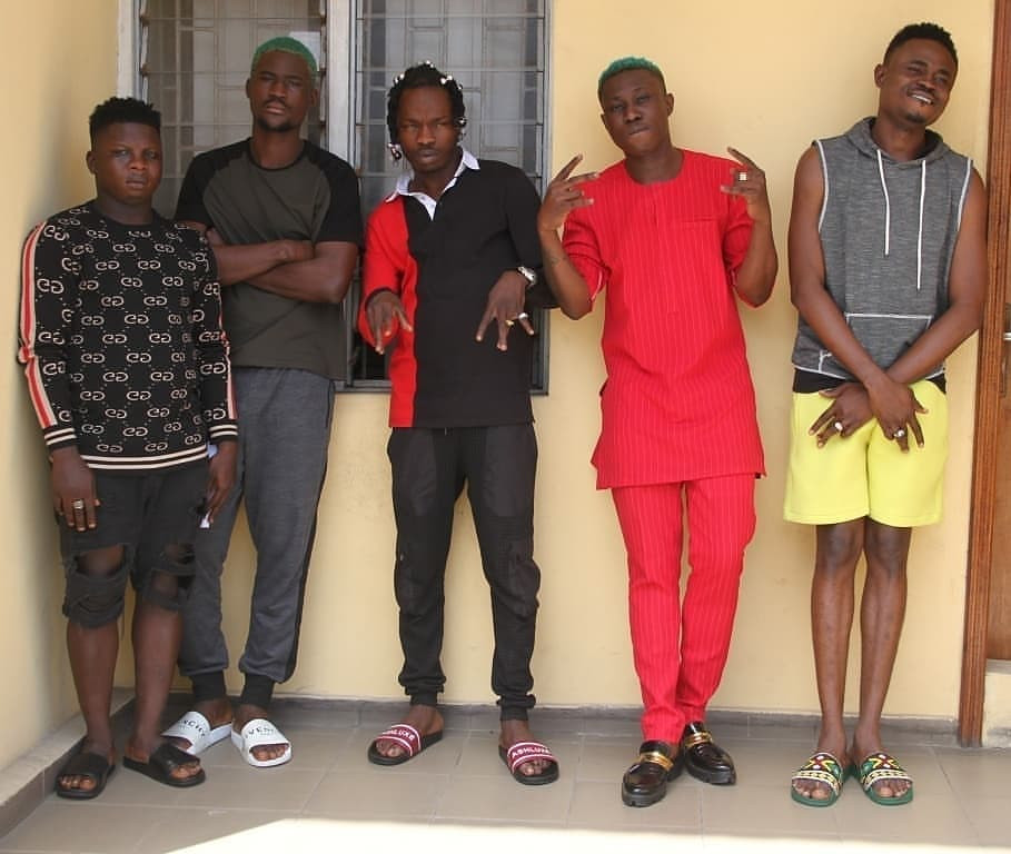 Naira Marley, Zlatan, others pose for the camera as EFCC parades them following their arrest (photos)