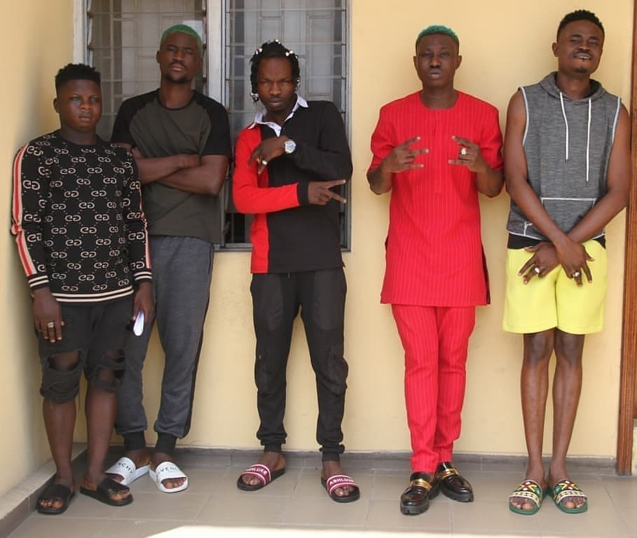 Naira Marley, Zlatan, others pose for the camera as EFCC parades them following their arrest (photos)