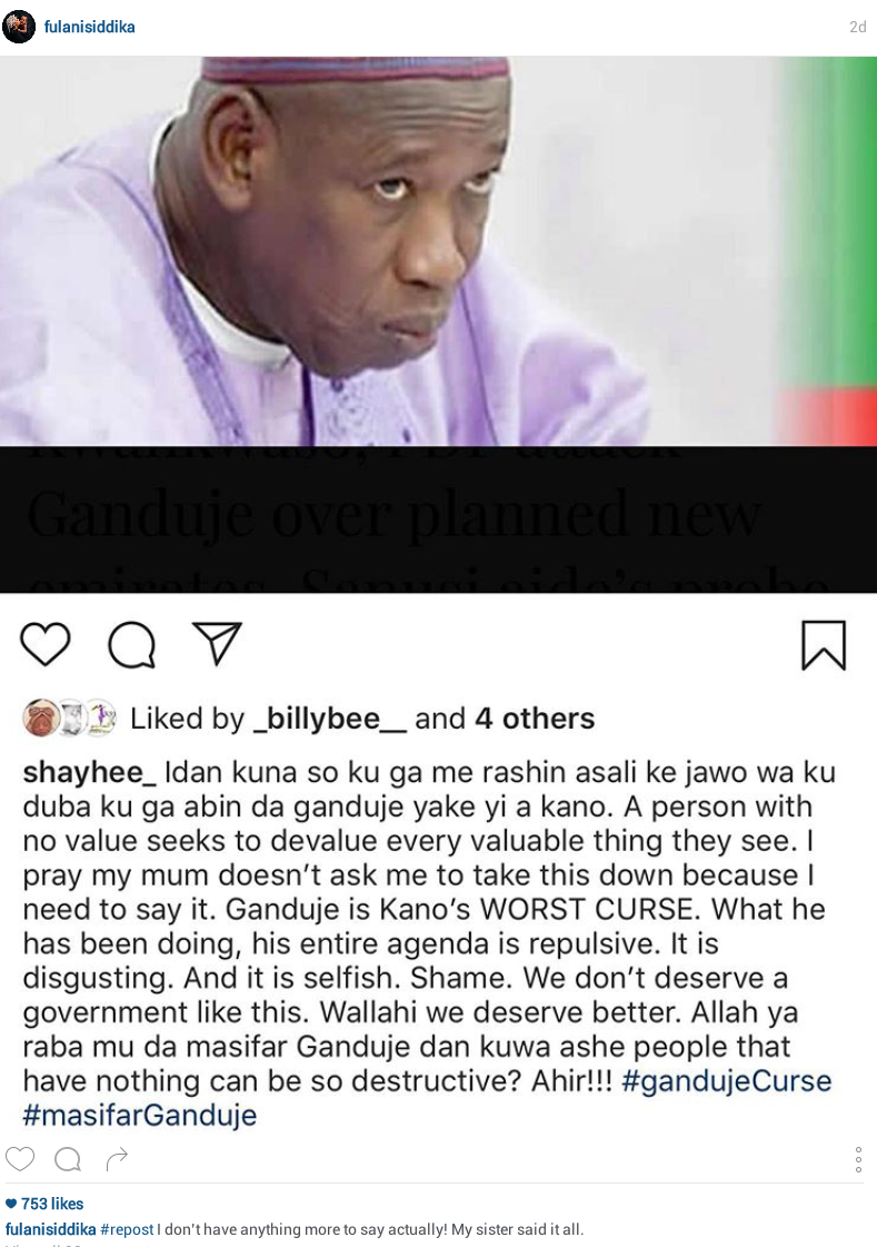 "His entire agenda is repulsive" - Emir of Kano
