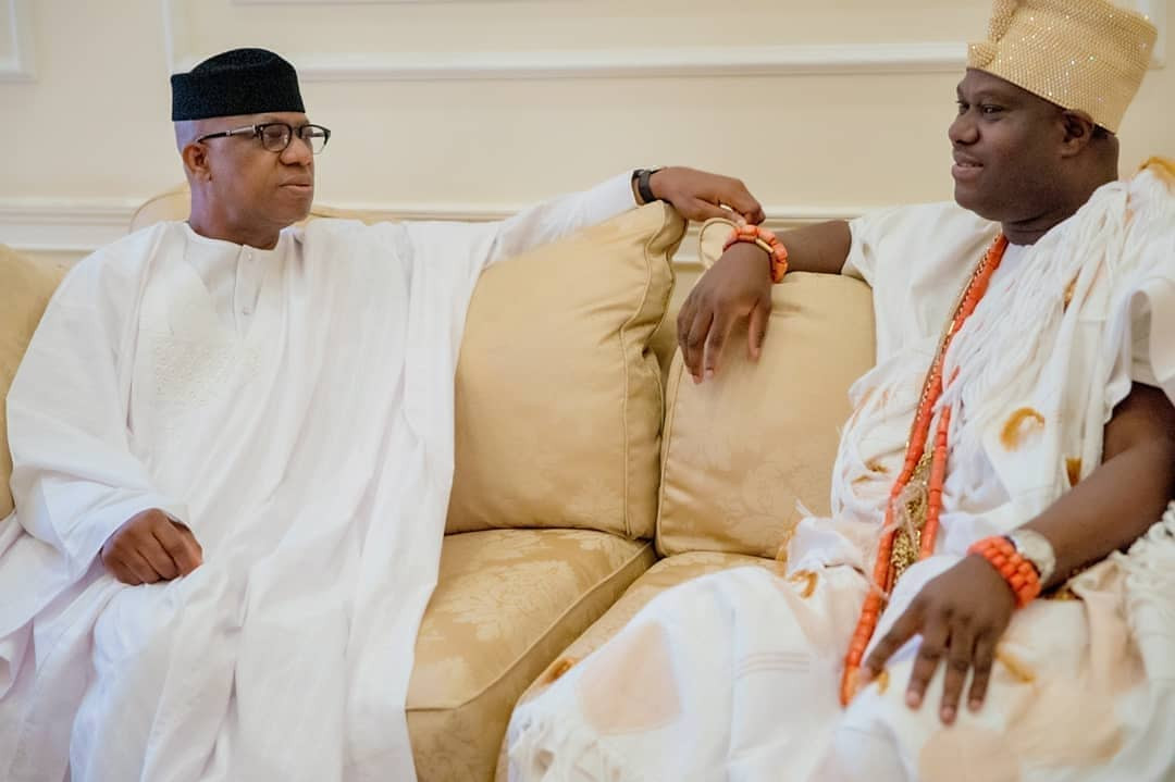Ooni Of Ife pays?courtesy visit to Ogun state Governor elect, Dapo Abiodun (Photos)