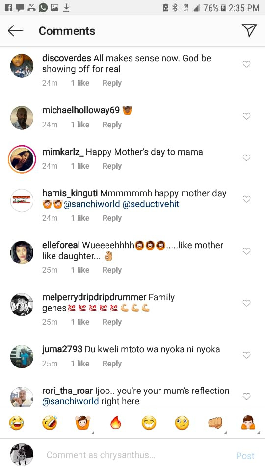 Tanzanian model, Sanchi shows off her endowed mom and fans are now convinced that her massive backside is natural?(See Photos)