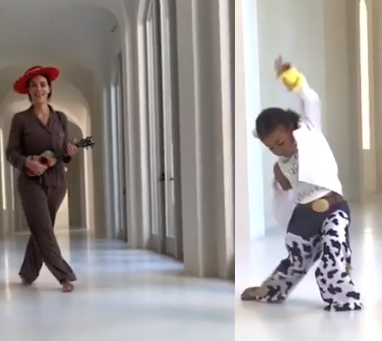 Budding star: North West Dances to Lil Nas X