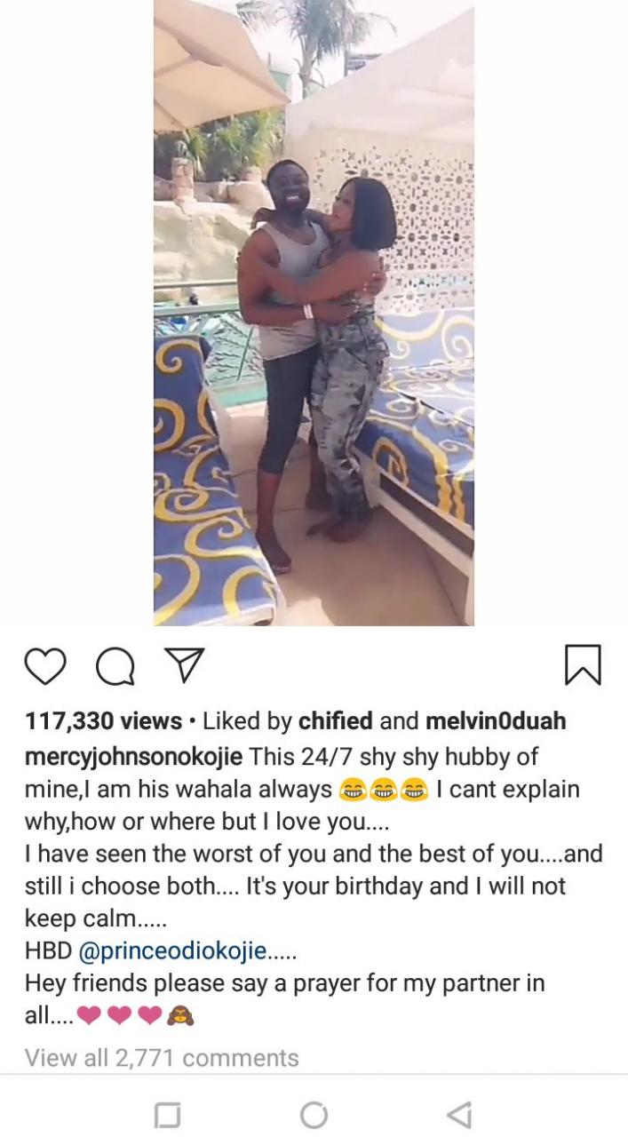 Mercy Johnson goofs around with her husband as she wishes him a happy birthday in heartwarming video