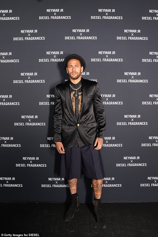 Football star, Neymar steps out in stylish outfit for the launch of his new fragrance in Paris?(Photos)