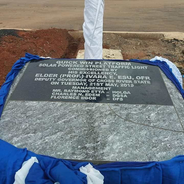 Lol. See photos from the commissioning of a street light in Cross Rivers state