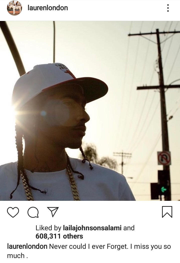 "I miss you so much" Lauren London remembers Nipsey Hussle