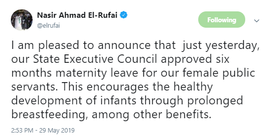 Kaduna state government approves six months maternity leave for nursing mothers