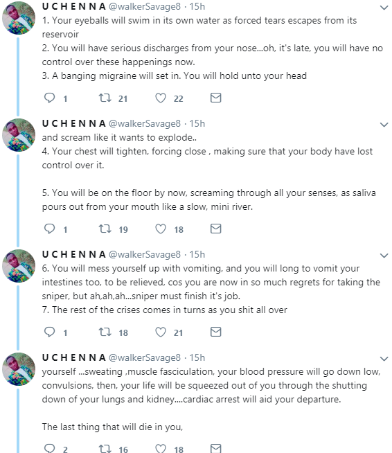 Man explains in graphic details what happens after one drinks sniper to discourage suicidal people