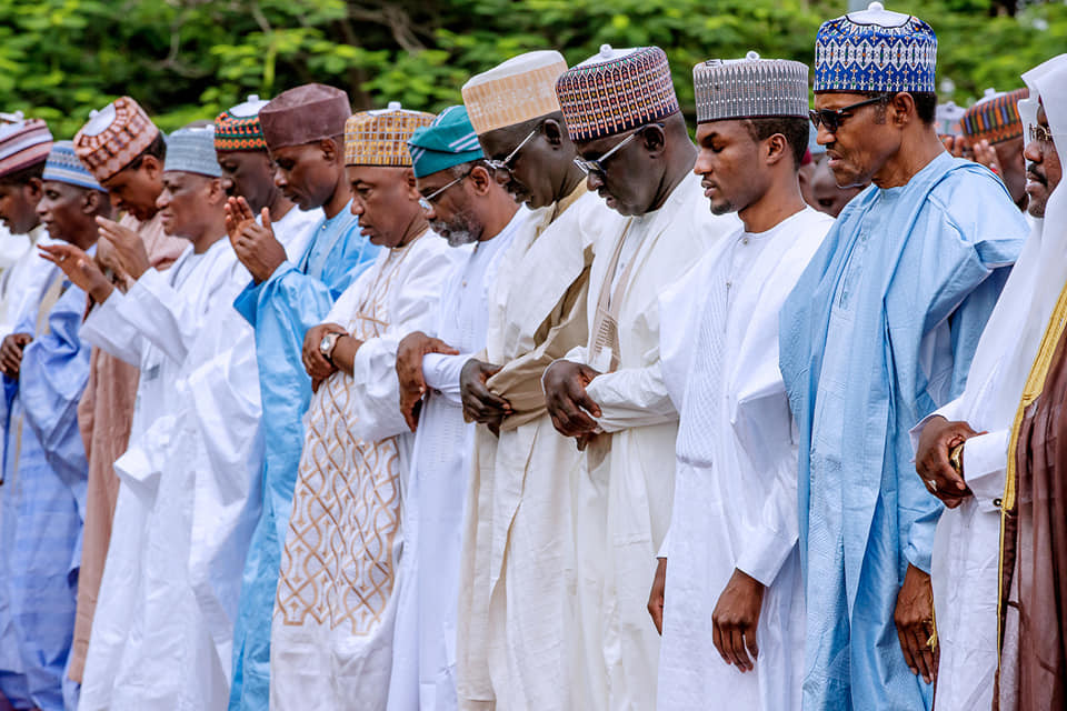 Photos: President Buhari attends Eid El Filtri prayers at the Mabilla Barracks (Photos)