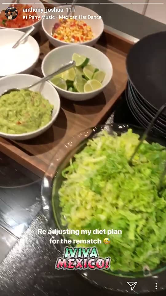 Anthony Joshua reveals new diet plan for his rematch with Andy Ruiz Jr as he considers leaving out Pounded Yam (Photos)