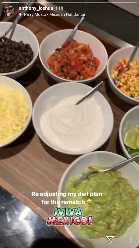 Anthony Joshua reveals new diet plan for his rematch with Andy Ruiz Jr as he considers leaving out Pounded Yam (Photos)