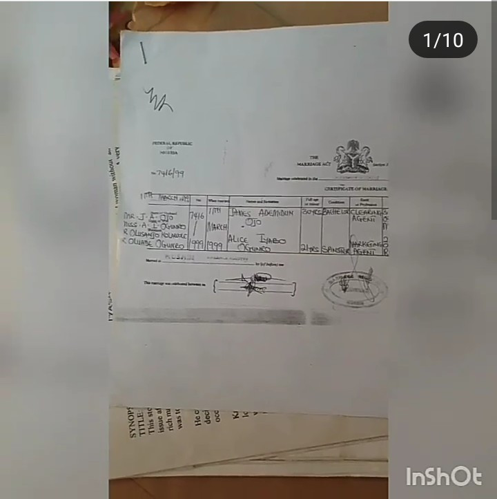 Iyabo Ojo releases photos from her wedding and her marriage certificate to discredit claims that she never got married
